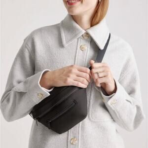 Quince black neoprene belt bag